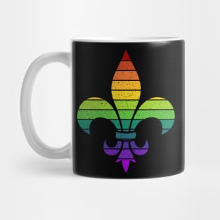 Rainbow Gay Pride Fleur De Lis Mug